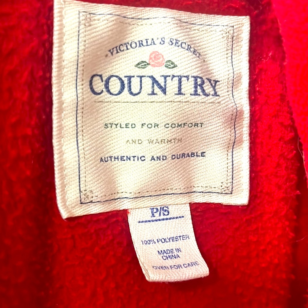 Red size small Victoria secret country robe VINTAGE